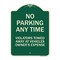 Signmission No Parking Anytime Violators Towed Away Heavy-Gauge Aluminum Sign, 24" x 18", G-1824-23770 A-DES-G-1824-23770 - alternate 1
